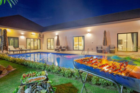 Hidden Cove Pool Villa 11BR 15 Mins Jomtien Beach 11臥室泳池派對別墅 花園燒烤